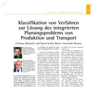 Lösung des integrierten Planungsproblems von Produktion und Transport